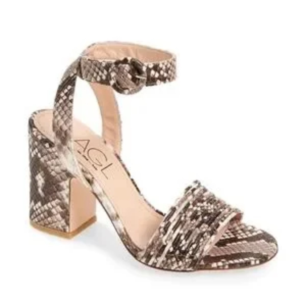 ATTILIO GIUSTI LEOMBRUNI (AGL) D'ORSAY ANKLE STRAP SANDAL